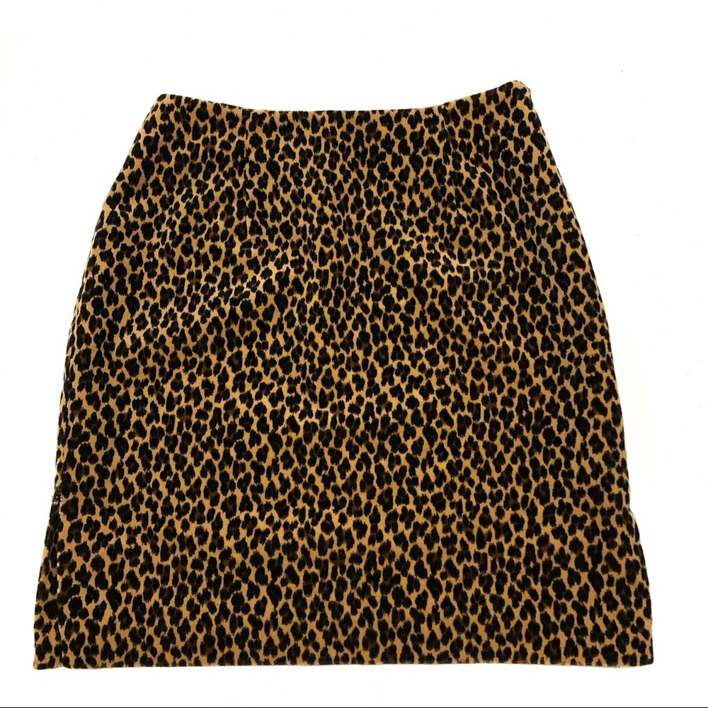 90s cheetah print mini skirt slits on side goth